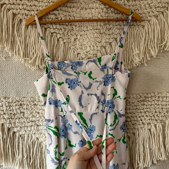 Prabal Gurung Floral Side Ruffle Dress - Picture 7 of 8